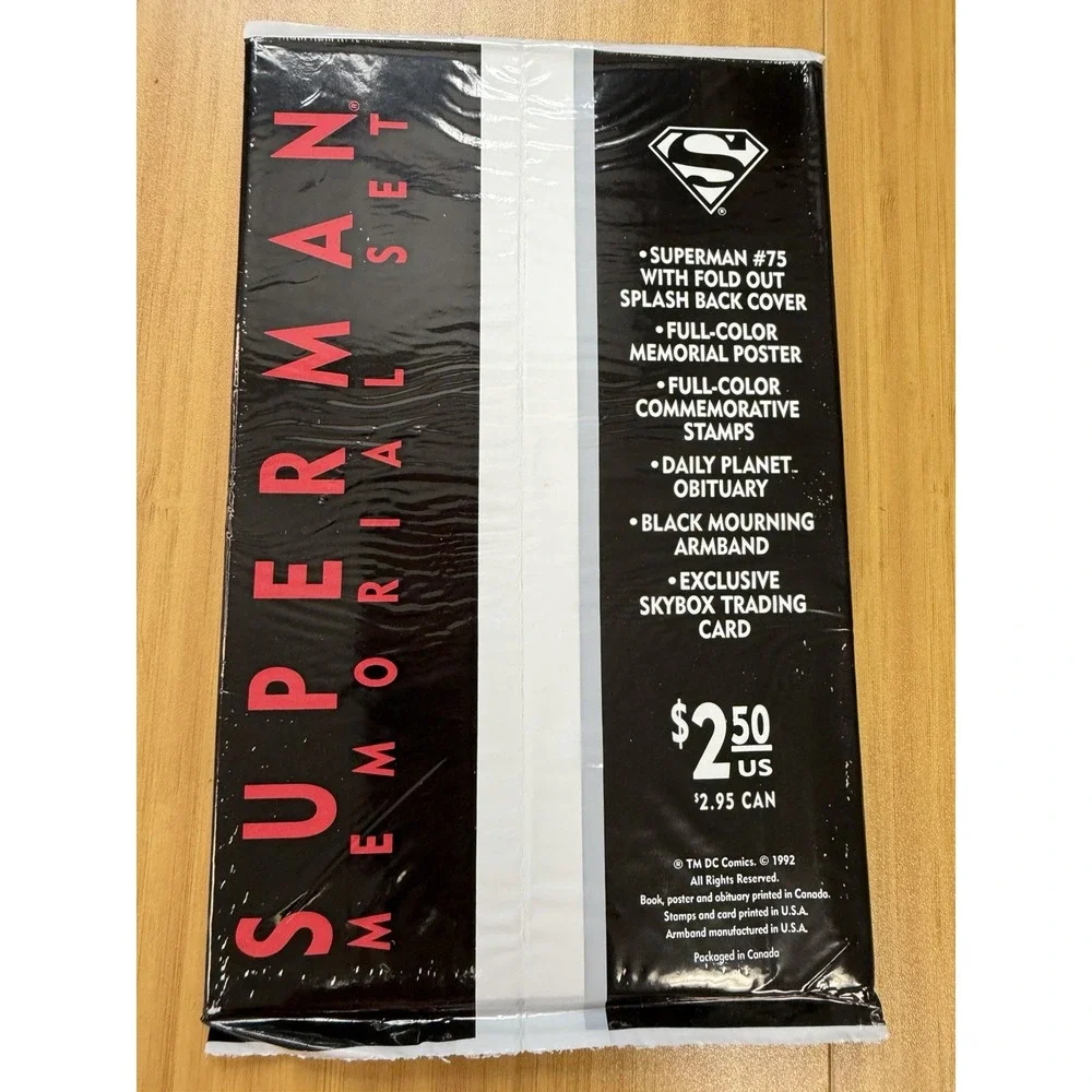 Lot Of 2 Superman Memorial Set #75 Fold Out Splash Back Cover 1992 DC Comics